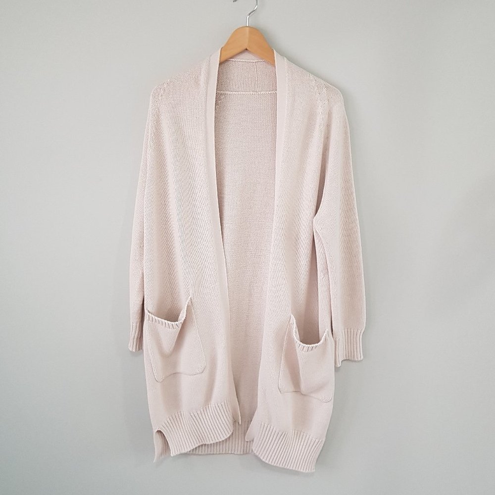 Open Cardigan Sweater 100% Cotton Size M
